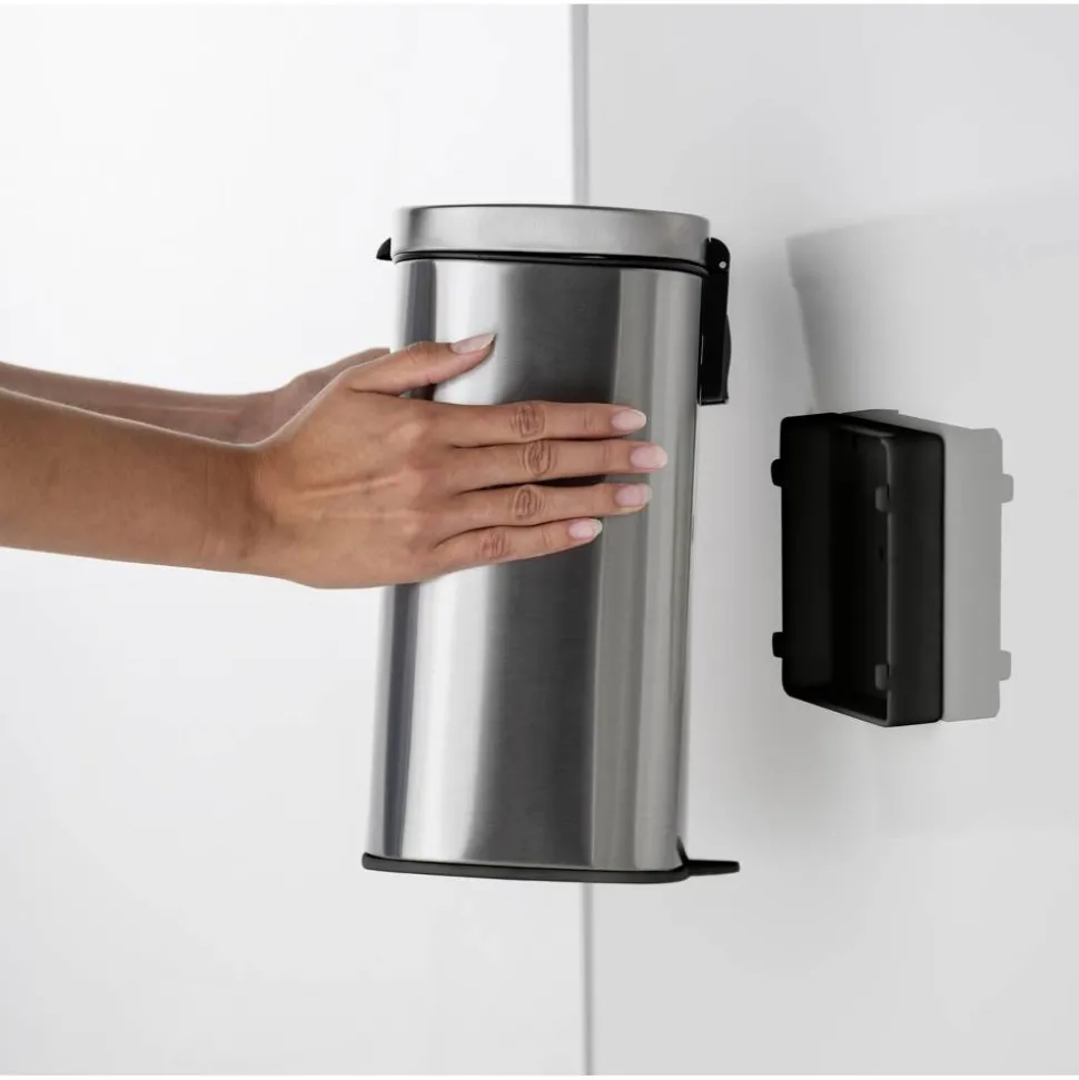 Kosmetikeimer 'Sare' edelstahlfarben matt 21,5 x 29,5 x 19 cm 5 l