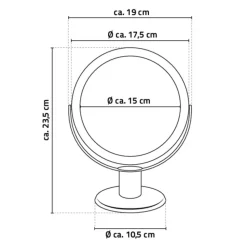 Kosmetikspiegel 'Kida' transparent Ø 15 cm