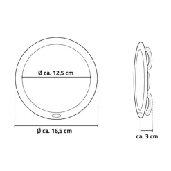 Kosmetikspiegel 'Mulan' transparent Ø 12,5 cm mit Saugnapf