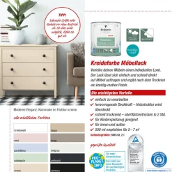 Kreidefarbe-Möbellack kreideweiß extramatt 2 l