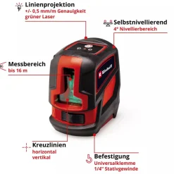 Kreuzlinienlaser 'TC-LL 2 G' mit Tasche