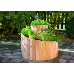 Kräuterspirale 'Luise' Holz natur 400 x 55 x 74 cm