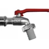 Kugelauslaufventil matt verchromt 3/4" AG x 1" IG, Tülle Ø 19 mm