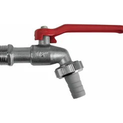 Kugelauslaufventil matt-chrom 1/2"