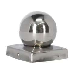Kugel-Pfostenkappe 'Niro' Edelstahl 10 x 9,1 x 9,1 cm