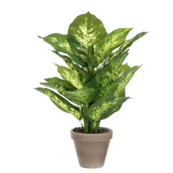 Kunstpflanze Dieffenbachia grün/grau im Topf 11,5 x 40 x 30 cm