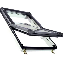 Kunststoff-Dachfenster 'KB3.0 ESG' 74 x 118 cm anthrazit