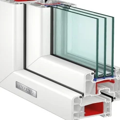 Kunststofffenster weiß 1000 x 1200MM DIN R