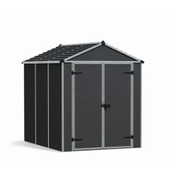 Kunststoff-Gerätehaus 'Rubicon' 185 x 229 cm Polycarbonat dunkelgrau