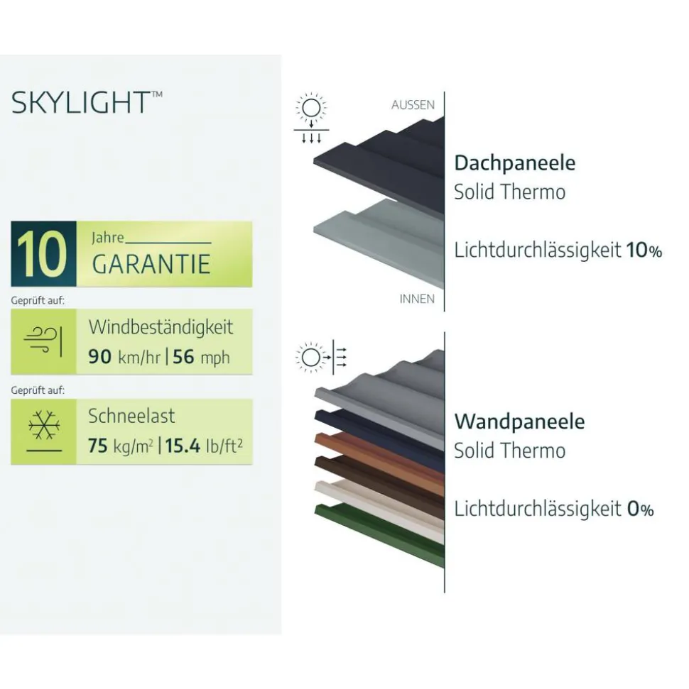 Kunststoff-Gerätehaus 'Skylight' 185 x 229 cm Polycarbonat mitternachtsgrau