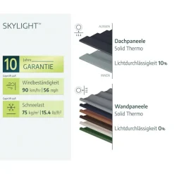 Kunststoff-Gerätehaus 'Skylight' 185 x 154 cm Polycarbonat mitternachtsgrau