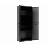 Kunststoffschrank 'Piu' schwarz 68 x 166 x 39 cm