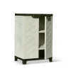 Kunststoffschrank 'Premium' cremefarben/braun 65 x 48 x 97 cm