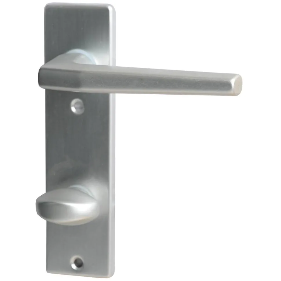 Kurzschildgarnitur 'Florence' Aluminium F1 eloxiert, für Bad/WC