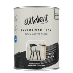 Lack 'deep black' Extra-matt 0,5 l