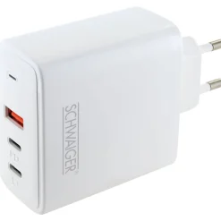 Ladeadapter weiß 65 W 1 x USB-A/2 x USB-C