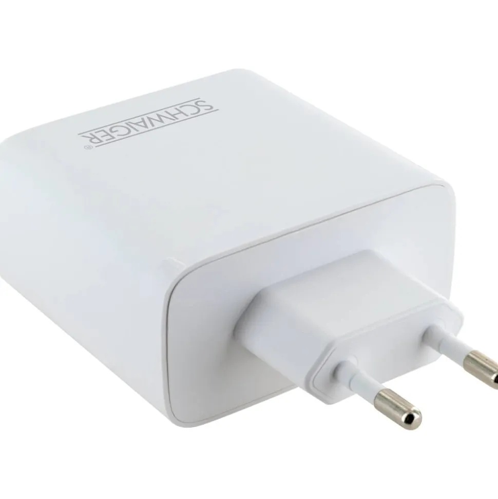 Ladeadapter weiß 65 W 1 x USB-A/2 x USB-C