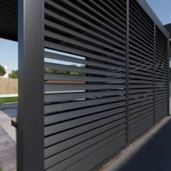 Lamellen Sichtschutz für Pergola 'Grand Tuscan 14' anthrazit 135 x 234 cm
