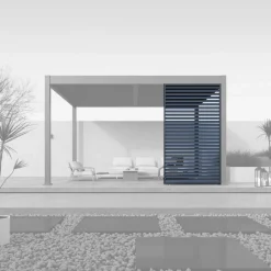 Lamellen Sichtschutz für Pergola 'Grand Tuscan 14' anthrazit 135 x 234 cm