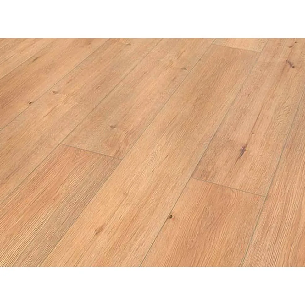 Laminat 'Mediterran 4V' Eiche gehobelt eichefarben 7 mm