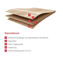 Laminat 'NatureSense' EL2093 Ortega Eiche 8 mm