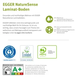 Laminat 'NatureSense' EL1007 Parkett Eiche dunkel 8 mm