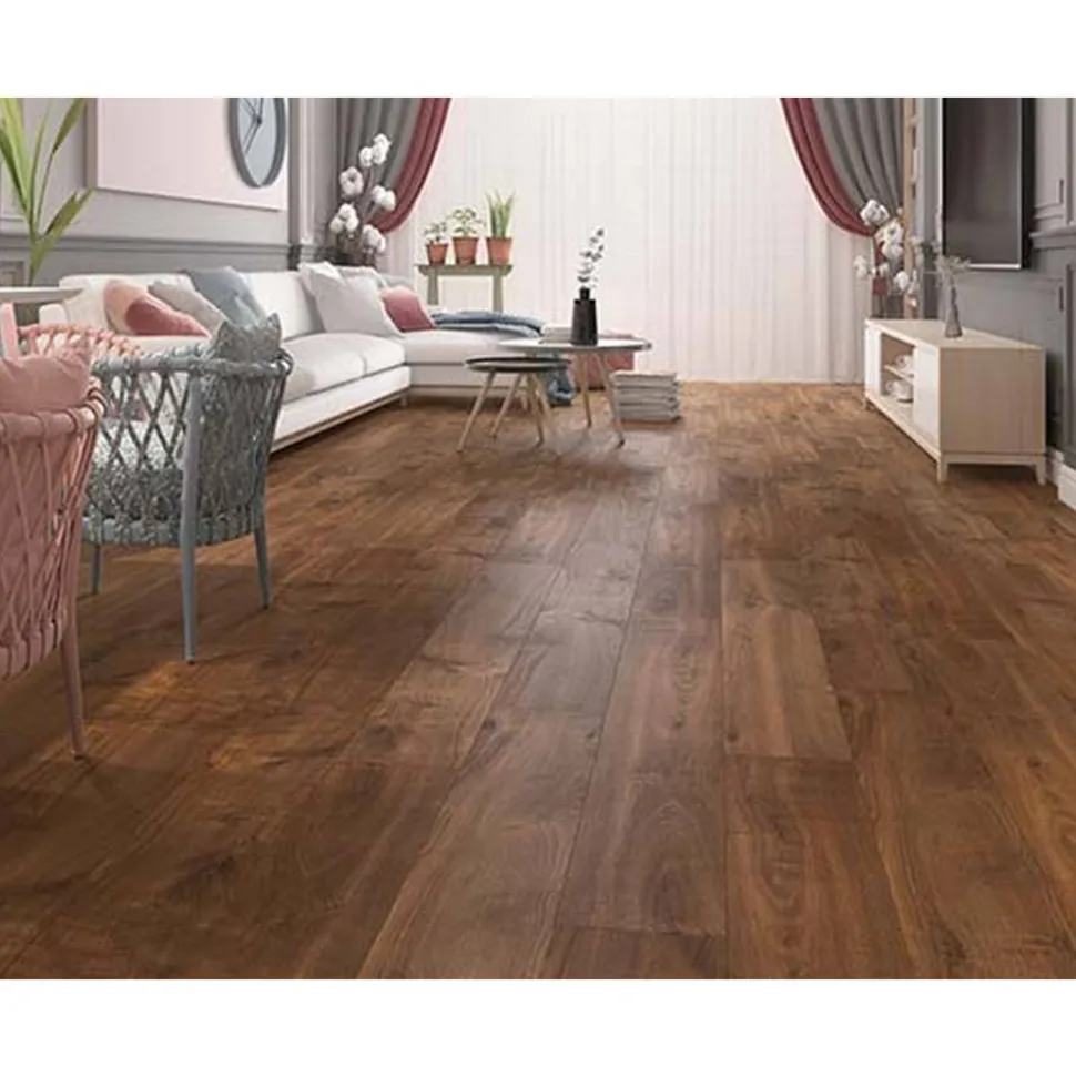 Laminat 'Savanne' Eiche Avana braun 7 mm
