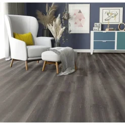 Laminat 'Savanne WR' Eiche naturfarben/anthrazit wasserresistent 8 mm
