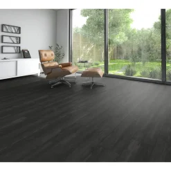 Laminat 'Skyline Large Benson XL' Eiche schwarz 8 mm