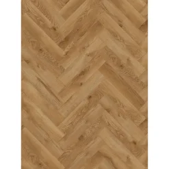Laminat 'Ville Carrito' Fischgrät Eiche goldfarben 8 mm