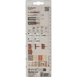 Langschaftdübel-Set 'DuoXPand' Ø 8 x 100 mm T mit mit Senkkopfschraube, 8-teilig