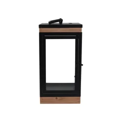 Laterne Metall schwarz 17,5 x 17,5 x 36 cm