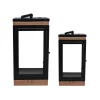 Laterne Metall schwarz 22,5 x 22,5 x 45 cm