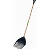 Laubgabel 3-in-1 schwarz Kunststoff 36 cm, Holzstiel mit D-Griff