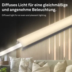 LED Stripe Ergänzungs-Set 'Pimp your Panel' on/off 500 lm 3000 K 2,6 m 230V geeignet für Akustikpaneele