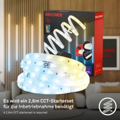 LED Stripe Ergänzungs-Set 'Pimp your Panel' 500 lm 3000 K CCT einstellbares weiß 2,6 m 230V geeignet für Akustikpaneele