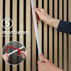 LED Stripe Starter-Set 'Pimp your Panel' CCT 500 lm 3000 K einstellbares weiß 2,6 m 230V mit Fernbedienung geeignet für Akustikpaneele