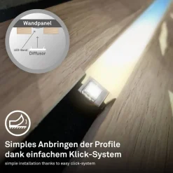 LED Stripe Starter-Set 'Pimp your Panel' CCT 500 lm 3000 K einstellbares weiß 2,6 m 230V mit Fernbedienung geeignet für Akustikpaneele