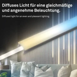 LED Stripe Starter-Set 'Pimp your Panel' CCT 500 lm 3000 K einstellbares weiß 2,6 m 230V mit Fernbedienung geeignet für Akustikpaneele