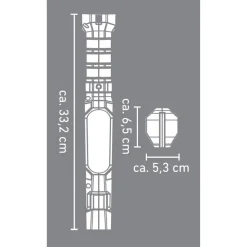 LED-Akku-Campingleuchte schwarz 33,2 cm