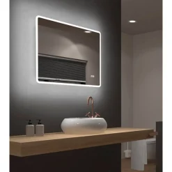 LED-Badspiegel 'Silver Sunshine 2.0' 80 x 70 cm