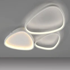LED-Deckenleuchte 'Pebbles' 70 x 47 cm weiß