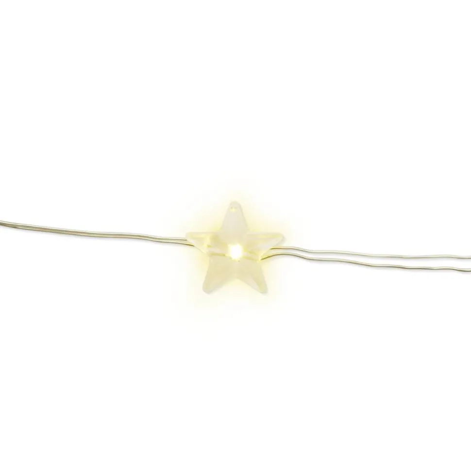LED-Draht-Lichterkette 'Sterne' 20 LEDs warmweiß 150 cm
