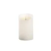 LED-Echtwachskerze 'Lumbre Rustic' creme/goldfarben Ø 9 x 20 cm