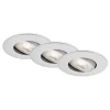 LED-Einbauleuchte 4,9 W Ø 9 cm 3 Stück chromfarben