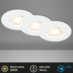 LED-Einbauleuchten-Set 'Kulana Mini' weiß Ø 6,5 cm 3,6W 350 lm 3 Stück