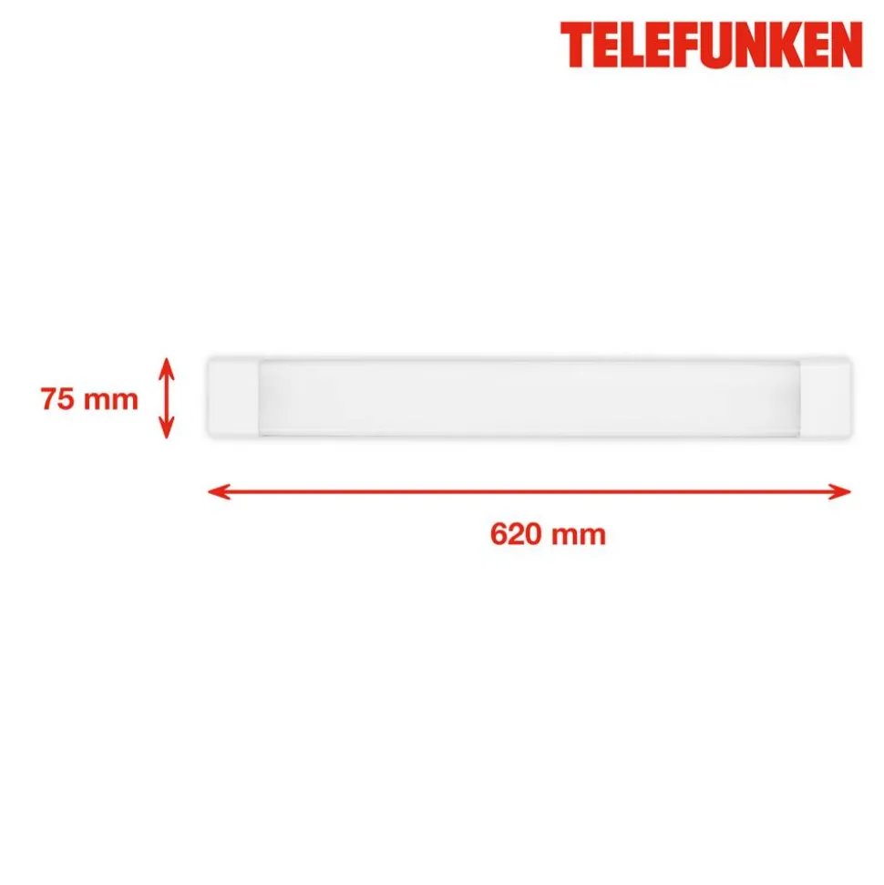 LED-Feuchtraumleuchte 'CHONS' weiß 22 W 62 x 7,5 x 2,5 cm