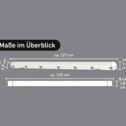 LED-Feuchtraumleuchte grau 18 W 1980 lm G13 4000 K IP 65
