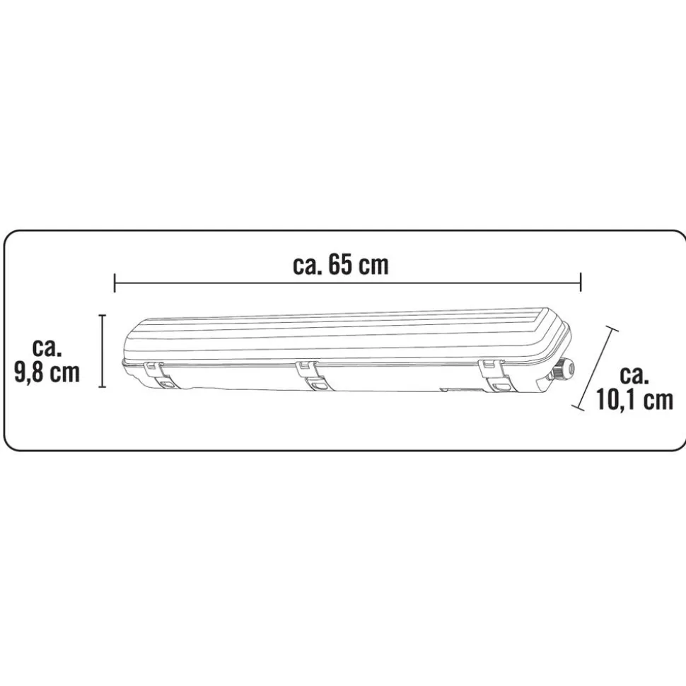 LED-Feuchtraumleuchte grau 9 W 990 lm G13 4000 K IP 65