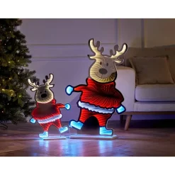 LED-Figur Elch mit Timer 165 LEDs 85 cm